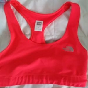 North Face florescent Pink Sports bra